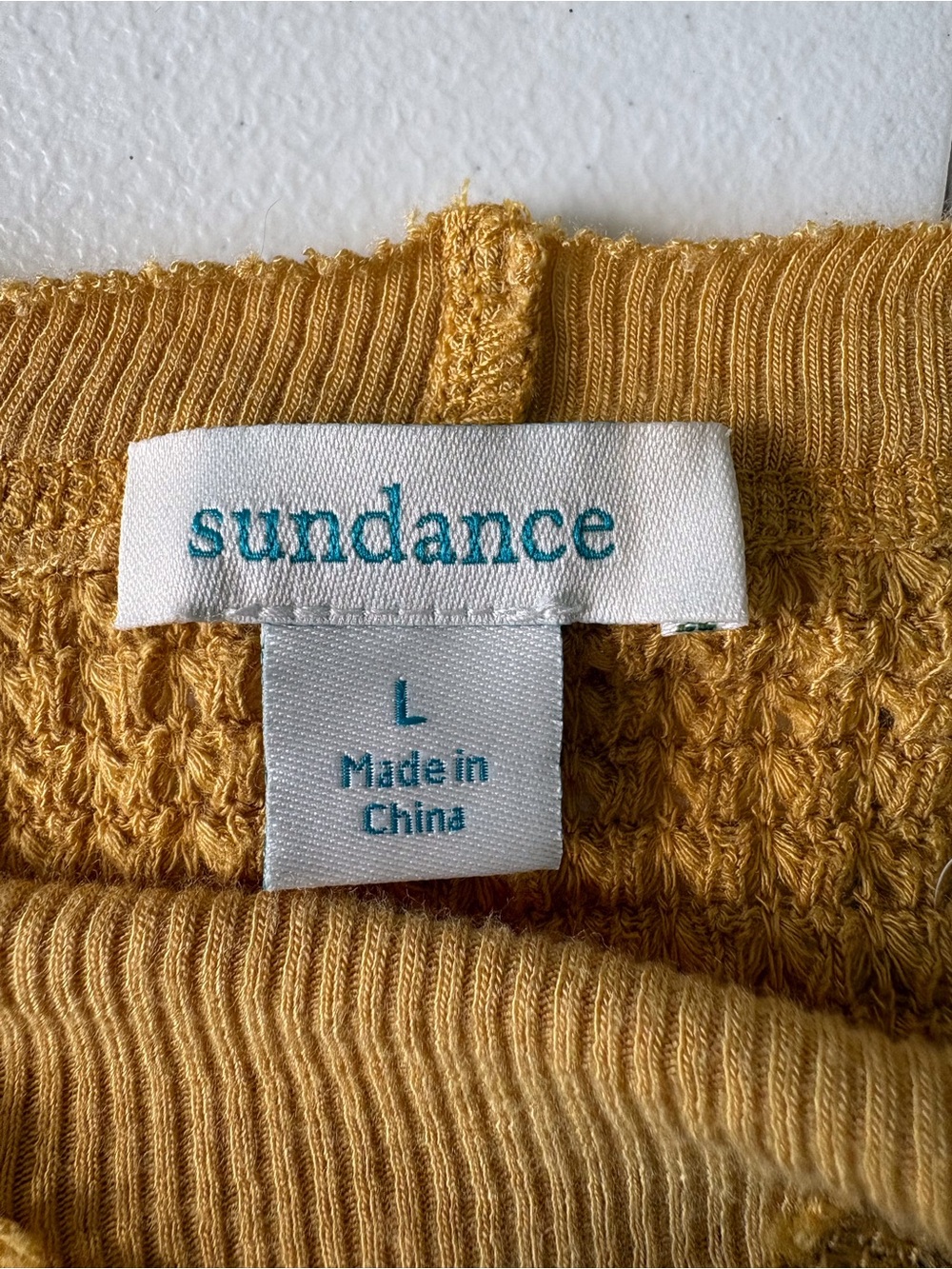 Sundance Large Thermal Waffle Knit Green Embroidered Sleeves High-Low Hem Soft - Picture 2 of 12